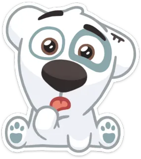 🤔 perro, cachorro, lindo, dibujos animados, animal whatsapp sticker
