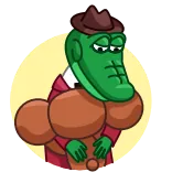 🤗 alligator, cartoon, mafia, character, animal telegram sticker