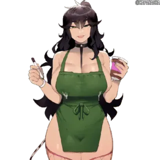 ☺️ Anime, Starbucks, Celemek, Barista, Fanart telegram sticker