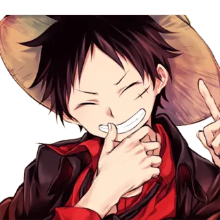 😂 Monkey D. Luffy One Piece Anime, Manga, One Piece, Luffy, Monkey D. Luffy, Chapeau de paille, Pirate whatsapp sticker