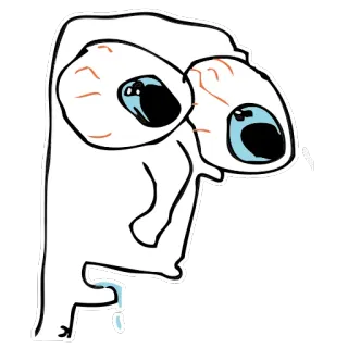 🤤 밈, 분노짤, 인터넷 밈, 웃긴, 트롤페이스 telegram sticker
