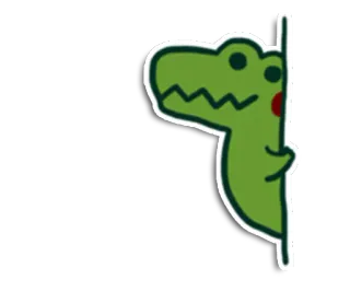 🐊 crocodile, animal, dessin animé, vert, reptile telegram sticker