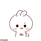 😒 Hase, Cartoon, Niedlich, Tier, Kaninchen, Sticker telegram sticker