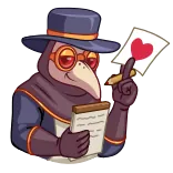 Plague Doctor Hawk telegram stickers