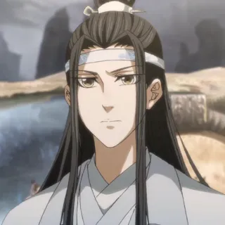 ⛩ Lan Wangji The Untamed anime, man, asian, character, handsome, the untamed, lan wangji, donghua, chinese telegram sticker