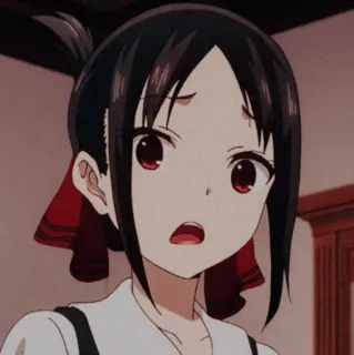 🌺 Kaguya Shinomiya Kaguya-sama: Love Is War 애니메이션, 카구야, 카구야님은 고백받고 싶어, 충격, 놀람, 만화 telegram sticker