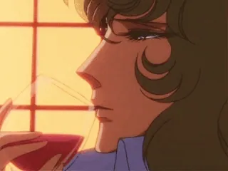 🍷 anime, wine, drinking, retro, nostalgia telegram sticker