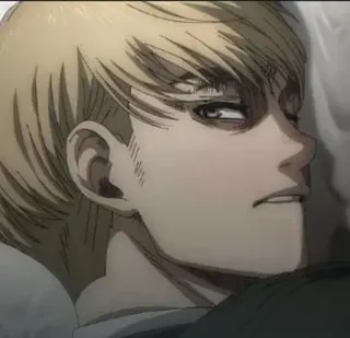 🥵 Armin Arlelt Attack on Titan anime, boy, manga, sleepy, tired telegram sticker