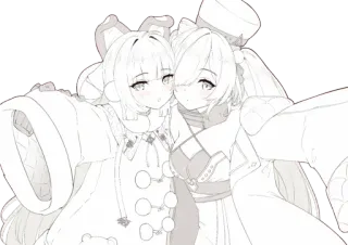 😍 Anime, Garotas, fofo, Ilustração, Desenho whatsapp sticker