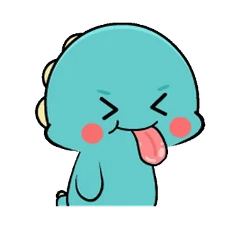 🦕 만화, 공룡, 귀여운, 스티커, 일러스트 whatsapp sticker