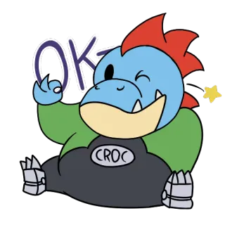 👌 OK Krokodil, Cartoon, Ok, Süß, Zustimmung, Freundlich telegram sticker