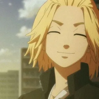 😊 Mikey Tokyo Revengers Аниме, Манга, Персонаж, Улыбается, Блондин, Токийские мстители, Майки whatsapp sticker