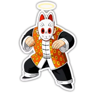 🐯 Mr. Popo Dragon Ball Anime, Dragon Ball, Mr. Popo, Topeng, Karakter fiksi whatsapp sticker