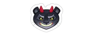 👹 kucing, binatang, iblis, setan, kartun telegram sticker