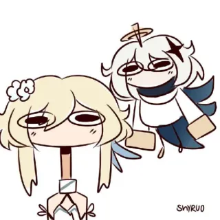 🐾 Lumine SHYRUD Anime, Genshin Impact, Personagem, Paimon, Engraçado, Desenho animado telegram sticker