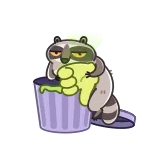 Racoon telegram stickers