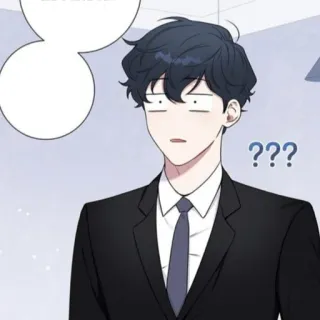 🐚 ??? мужчина, костюм, вопрос, в замешательстве, выражение, персонаж whatsapp sticker