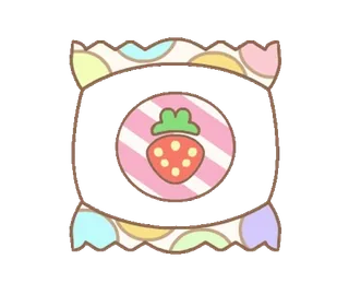 ⭐ Erdbeere, Süßigkeit, Kawaii, Süß, Dessert, Essen, Illustration, Niedlich telegram sticker