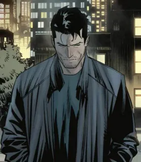 😔 man, city, portrait, comic book, bruiser telegram sticker