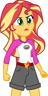 😡 Sunset Shimmer My Little Pony: Equestria Girls Sunset Shimmer, Equestria Girls, アニメ, 女の子 whatsapp sticker