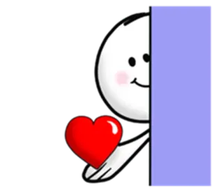 ❤ cuore, amore, carino, cartone animato, saluto telegram sticker