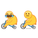 😂 絵文字, 自転車, 面白い, ミーム, サイクリング whatsapp sticker