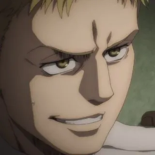 👾 Attack on Titan アニメ, キャラクター, ライナー・ブラウン, 進撃の巨人, しかめっ面 whatsapp sticker