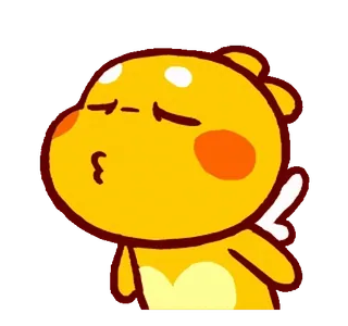 ๐ Kartun, Kuning, Imut, Cium, Menggemaskan, Karakter telegram sticker