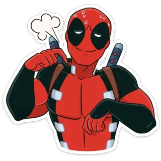 ☺️ Deadpool deadpool, marvel, komiks, superbohater, kreskówka telegram sticker