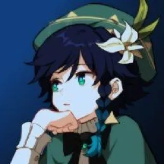 🥱 Venti Genshin Impact venti, genshin impact, anime, karakter whatsapp sticker