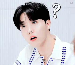 ❔ J-Hope J-Hope, BTS, K-Pop, 質問, 困惑, アイドル telegram sticker