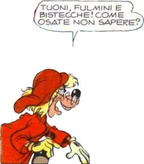 😘 TUONI, FULMINI E BISTECCHE! COME OSATE NON SAPERE? dessin animé, bande dessinée, italien, idiot, expression telegram sticker