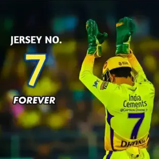 💛 Dhoni JERSEY NO. 7 FOREVER Cricket, Numéro de maillot, Sport, Inde, Dhoni whatsapp sticker