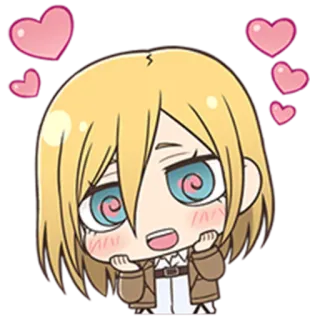 😍 anime, chibi, cute, hearts telegram sticker