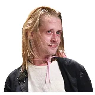 😐 Macaulay Culkin 사람, 배우, 맥컬리 컬킨, 유명한, 연예인, 인물사진 telegram sticker