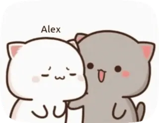 🥺 Alex gatti, carino, animali, kawaii, cartoni animati telegram sticker
