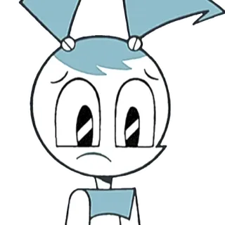 😔 Jenny Wakeman My Life as a Teenage Robot dessin animé, robot, triste, animé telegram sticker
