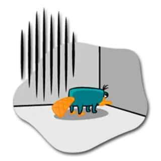 😞 Perry the Platypus Phineas and Ferb cartone animato, ornitorinco, Disney, Agente P, animale, animato telegram sticker