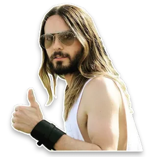👍 Jared Leto Jared Leto, thumbs up, sunglasses, celebrity telegram sticker