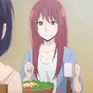🍁 Anime, Chica, Mujer, Comida, Cena, Almuerzo telegram sticker