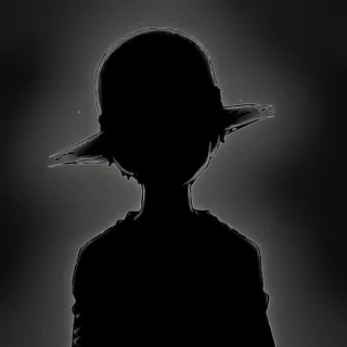 🫥 Luffy One Piece anime, one piece, luffy, silhouette, straw hat, manga, pirate telegram sticker