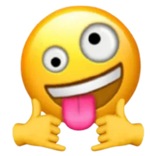 🥵 emoji, tongue, goofy, crazy, funny telegram sticker