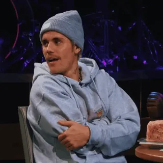 🎐 Justin Bieber person, celebrity, singer, male, beanie telegram sticker
