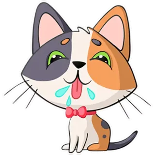 😛 Katze, Sticker, Cartoon, Tier, süß, Glückskatze telegram sticker