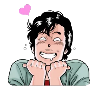 😍 anime, cartoon, love, heart, happy, excited, manga telegram sticker