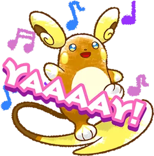 😃 Raichu Pokemon YAAAAAY! pokemon, raichu, yay, celebration, happy telegram sticker