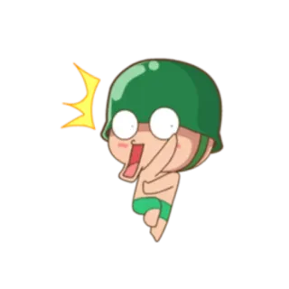 😲 military, helmet, cartoon, soldier whatsapp sticker