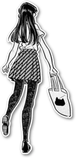 🛍 Komi Shouko Komi Can't Communicate Anime, Manga, Chica, Uniforme escolar, Gato telegram sticker