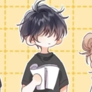 👌 Stile anime, Personaggio, Cartone animato, Ragazzo, Carino, Illustrazione telegram sticker