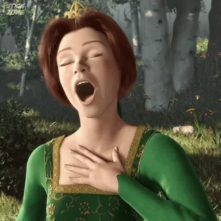 🫑 Princess Fiona Shrek fiona, shrek, princesse, chant, animé telegram sticker